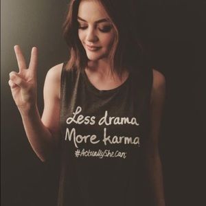 Less Drama More Karma #actuallyshecan Tank M